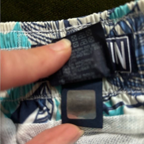 Vilebrequin Kids Swim Trunks - Blue and White - Picture 2 of 7